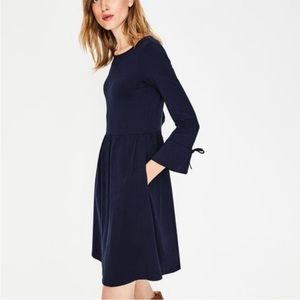 BODEN Posie Jersey Dress Navy Blue knit size 10